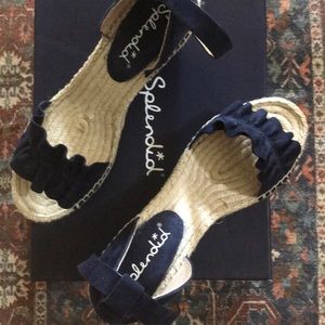 Splendid Espadrille wedge sandal-navy blue